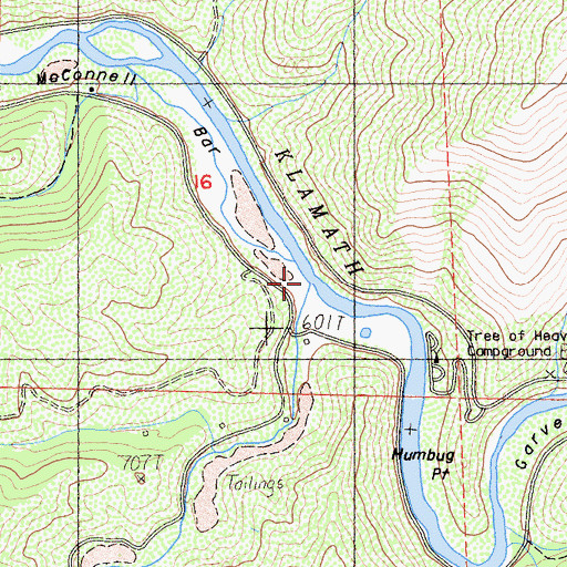 Topographic Map of Humbug Creek, CA
