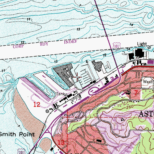 Topographic Map of West Mooring Basin, OR