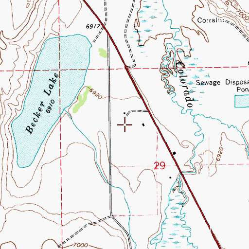 Topographic Map of Casa Malpais Campground, AZ