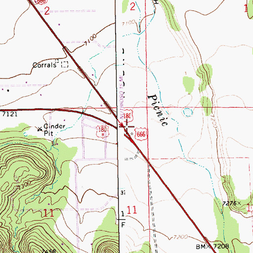 Topographic Map of Eagar Arena and Event Center, AZ