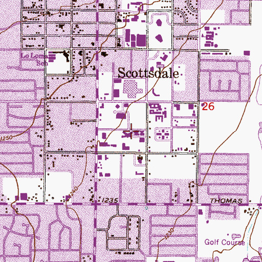 Topographic Map of Osborn Health and Rehabilitation Center, AZ