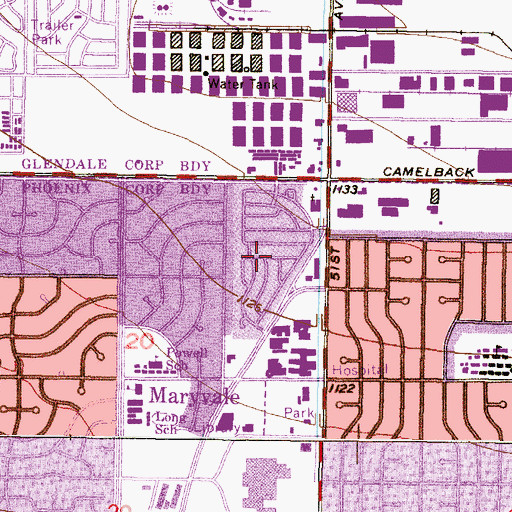 Topographic Map of Long Haven West Mobile Home Park, AZ