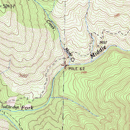 Topographic Map of Moro Creek, CA