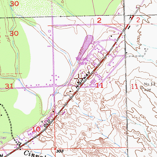 Topographic Map of Ehrenberg Post Office, AZ
