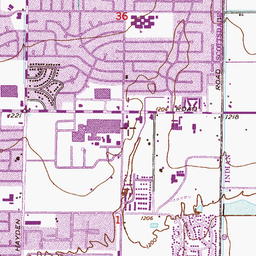 Topographic Map of Plaza Healthcare, AZ