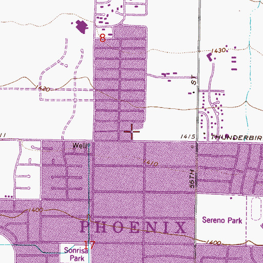 Topographic Map of Faith Christian Community Church, AZ