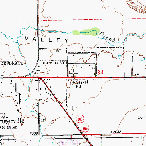 Topographic Map of Immanuel Lutheran Church, AZ