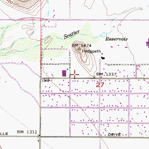 Topographic Map of Northwest Valley Baptist Church, AZ