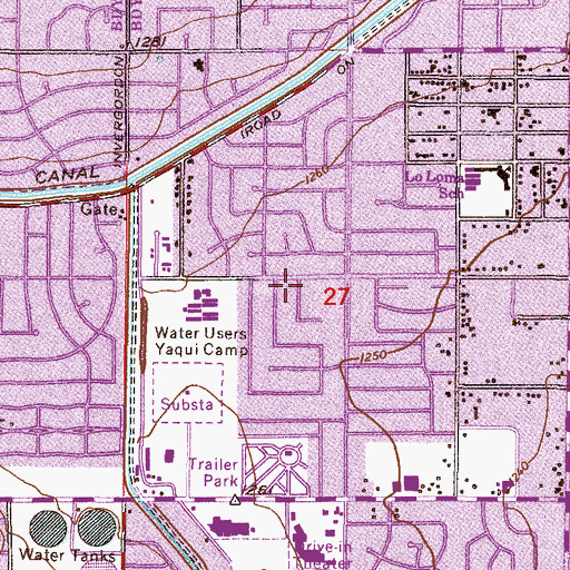 Topographic Map of Salem Evangelical Lutheran Church, AZ