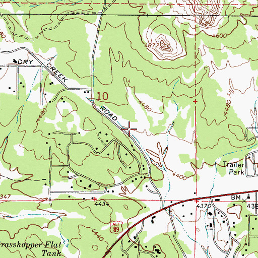 Topographic Map of Rock of Ages Lutheran Church, AZ