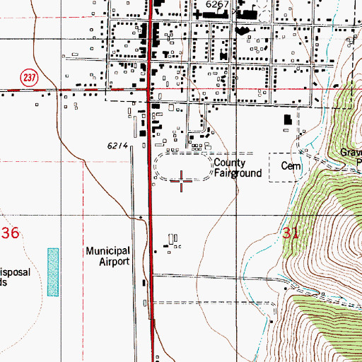 Topographic Map of Star Valley Medical Center, WY