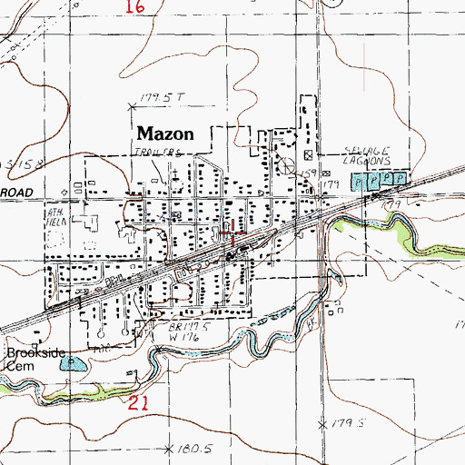 Topographic Map of MVK Ambulance Service, IL