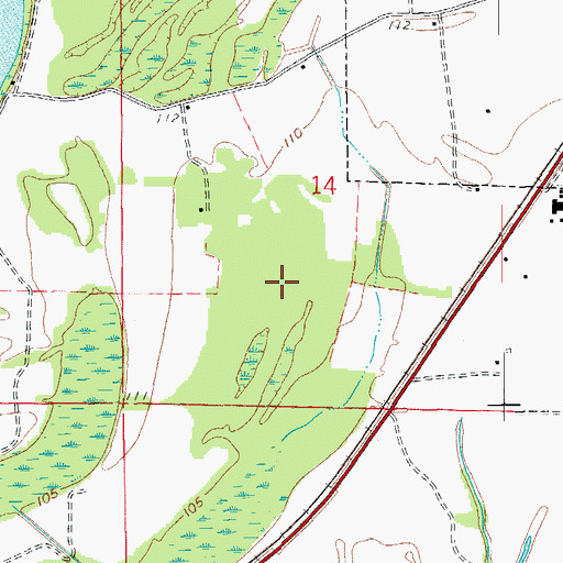 Topographic Map of Small Fry Fish Farm, AR