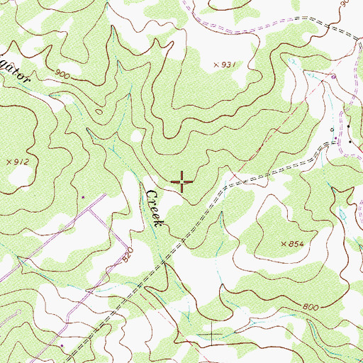 Topographic Map of Flying R Ranch Airport, TX