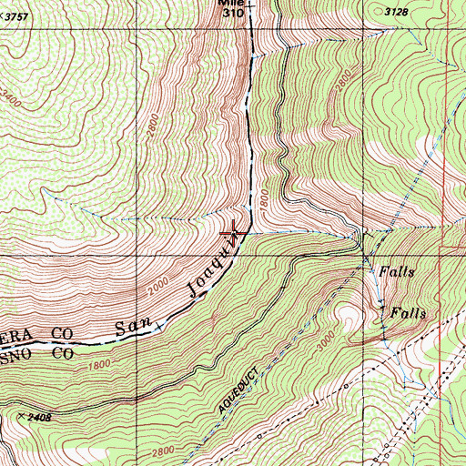 Topographic Map of Stevenson Creek, CA