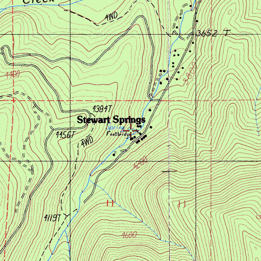Topographic Map of Stewart Springs, CA