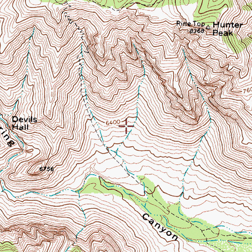 Topographic Map of Tejas Arch, TX