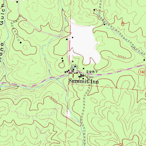 Topographic Map of Summit Inn, CA