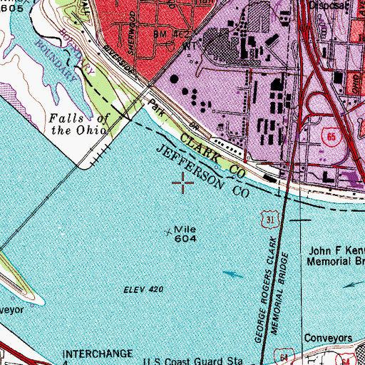 Topographic Map of Blooms Eddy (historical), IN