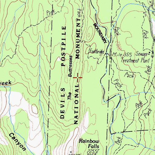 Topographic Map of The Buttresses, CA