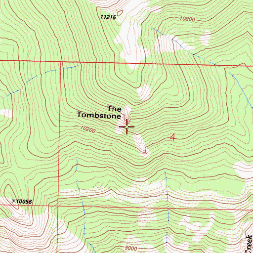 Topographic Map of The Tombstone, CA
