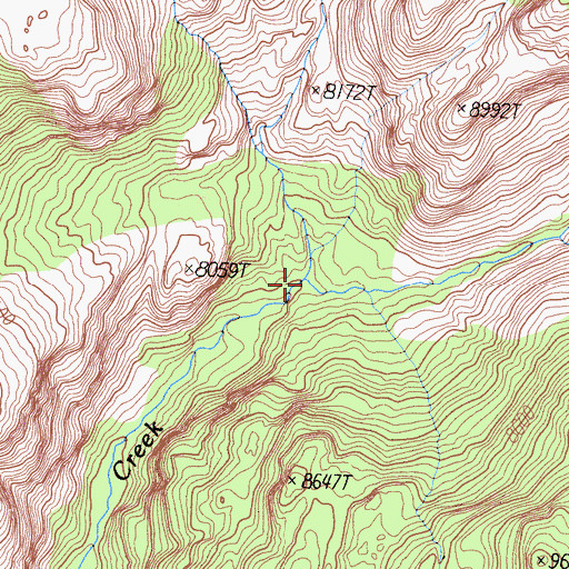 Topographic Map of Virginia Canyon, CA