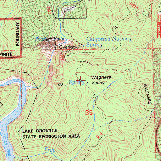 Topographic Map of Wagners Valley, CA