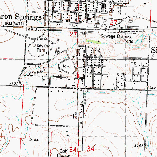 Topographic Map of Sharon Lutheran Church, KS