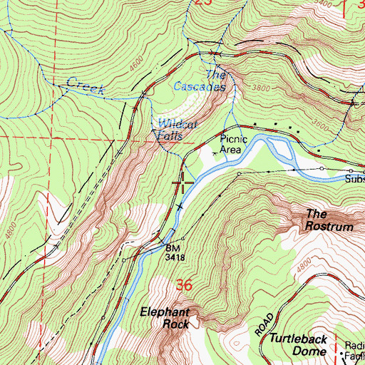 Topographic Map of Wildcat Creek, CA