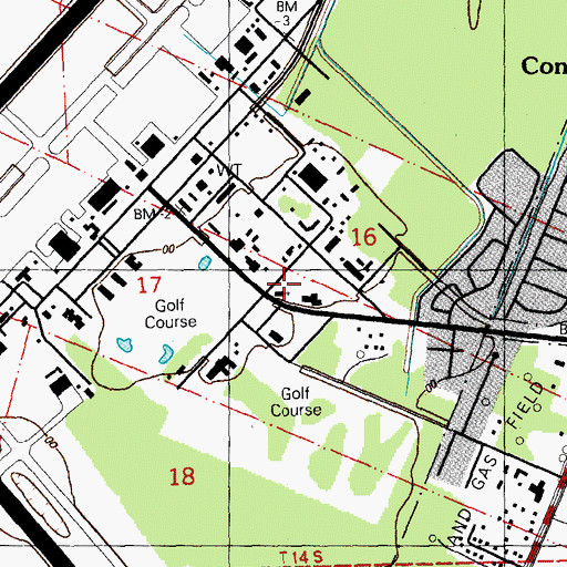Topographic Map of Callender Naval Air Station Fire Department, LA