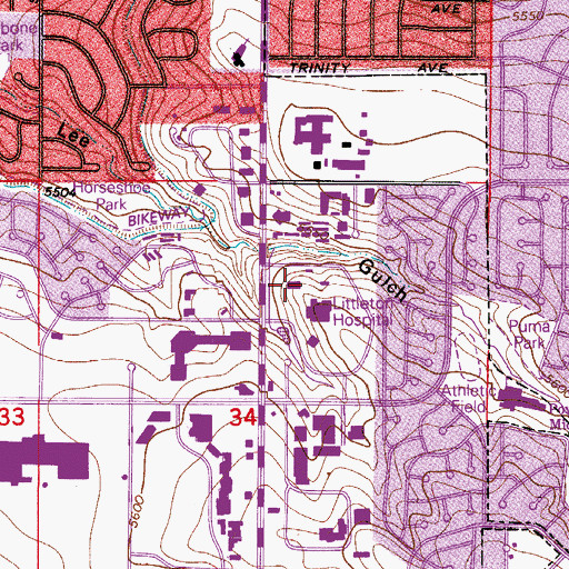 Topographic Map of Children's Hospital Colorado Center for Cancer and Blood Disorders, CO