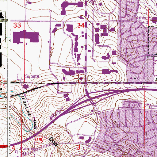 Topographic Map of Children's Hospital Colorado Specialty and Therapy Care, CO