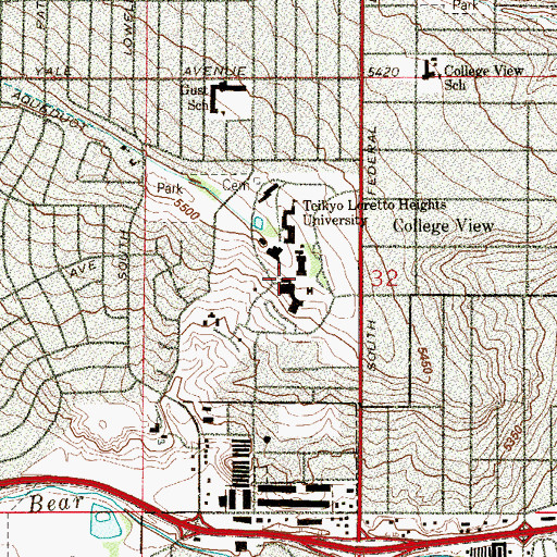Topographic Map of Augustine Institute, CO