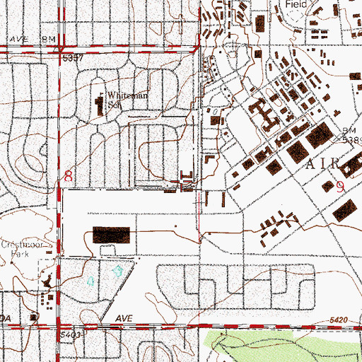 Topographic Map of Denver Public Library Schlessman Family Branch, CO
