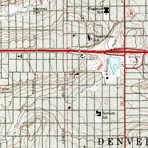 Topographic Map of Deliverance Tabernacle, CO