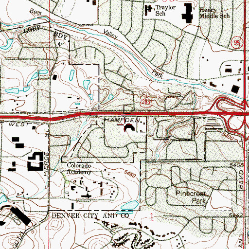 Topographic Map of Lifesource Adventist Fellowship, CO