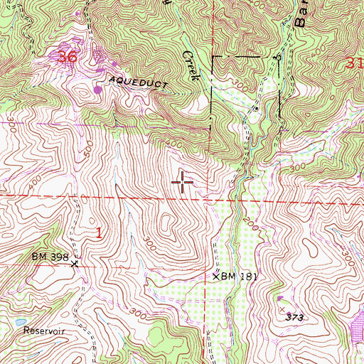 Topographic Map of Bartlett Canyon, CA