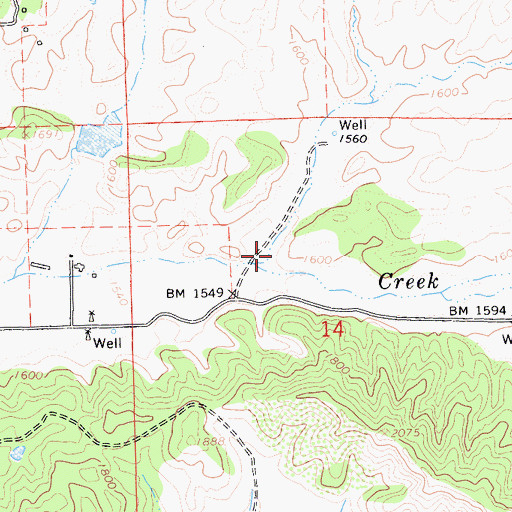 Topographic Map of Bean Canyon, CA