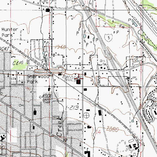 Topographic Map of Department of Motor Vehicles Ashland, OR