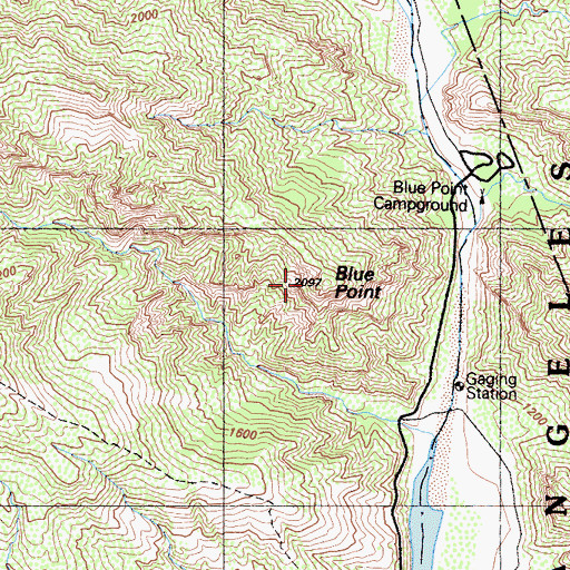 Topographic Map of Blue Point, CA