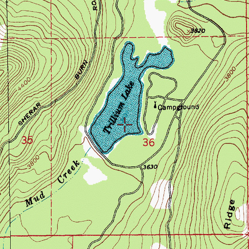 Topographic Map of Trillium Lake Boat Ramp, OR