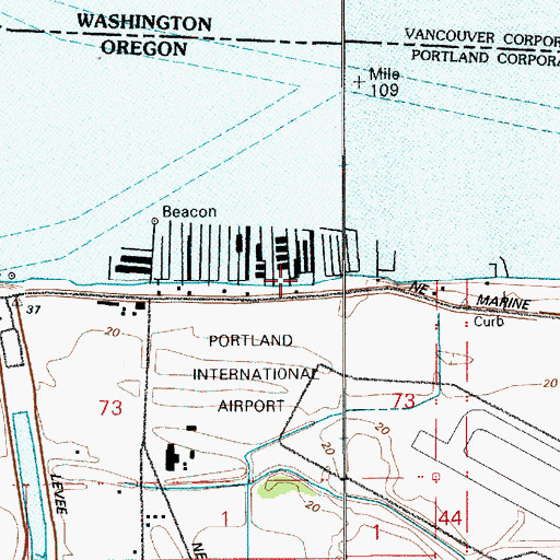 Topographic Map of Pac Mar Sundance Marina, OR