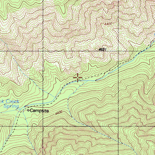Topographic Map of Buck Creek Trail, CA
