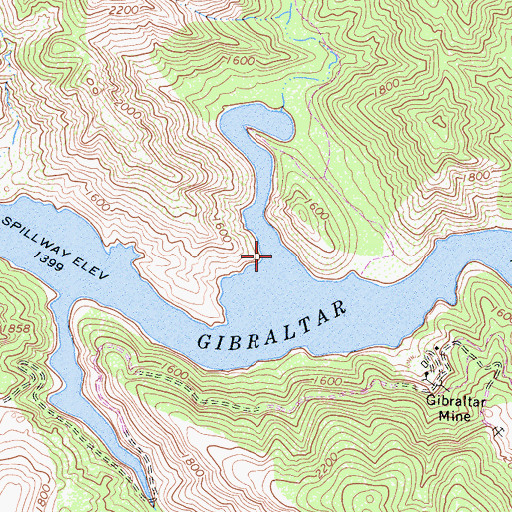Topographic Map of Camuesa Creek, CA