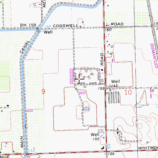 Topographic Map of Foster Dairy Farms Number 3, CA