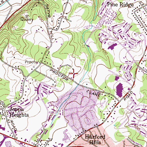 Topographic Map of Weber's Cider Mill Farm, MD