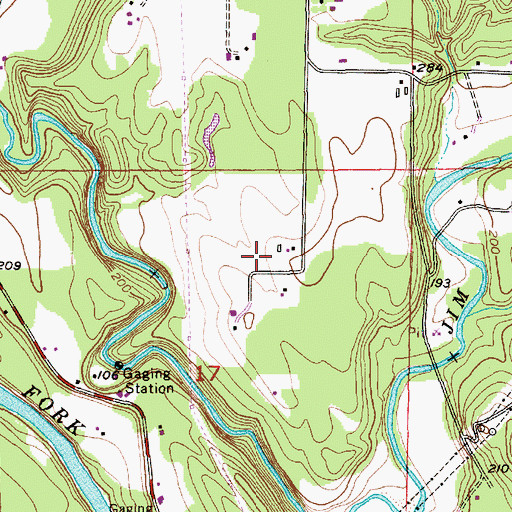 Topographic Map of Vos Dairy, WA