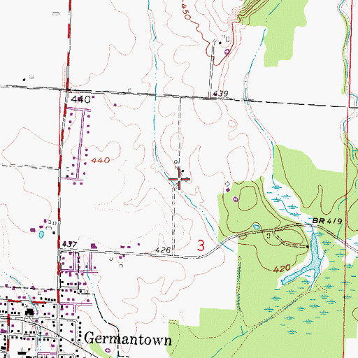 Topographic Map of Arentsen Dairy Farm, IL