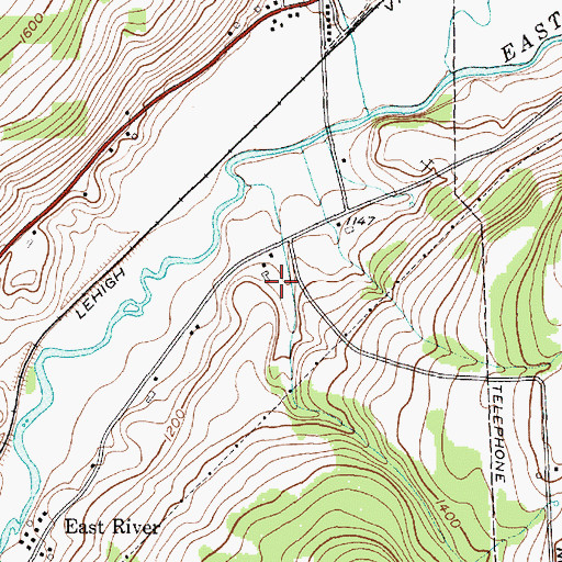 Topographic Map of Heritage Farms, NY