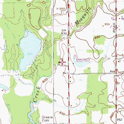 Topographic Map of Caroma Ranch, OH